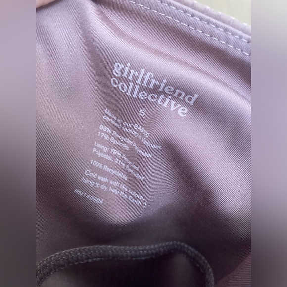 Girlfriend Collective Mauve (Rye) Compressive Ribbed High-Rise Leggings S - Picture 3 of 6